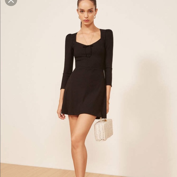 NEW • Reformation • Milla Mini Black Dress 10 - Picture 3 of 7
